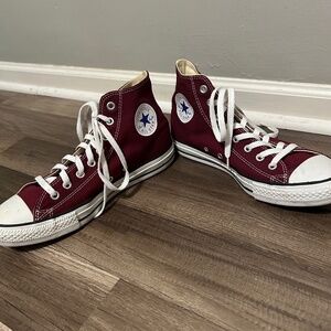 Converse Shoes Men's 9 Women's 11 Red All Star High Top Maroon Casual Sneaker